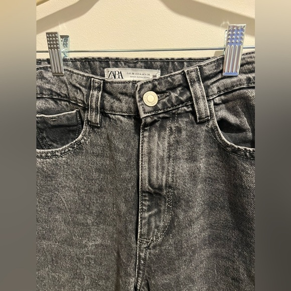 ZARA Women's Black Washed High Rise Denim Jeans - Picture 3 of 8